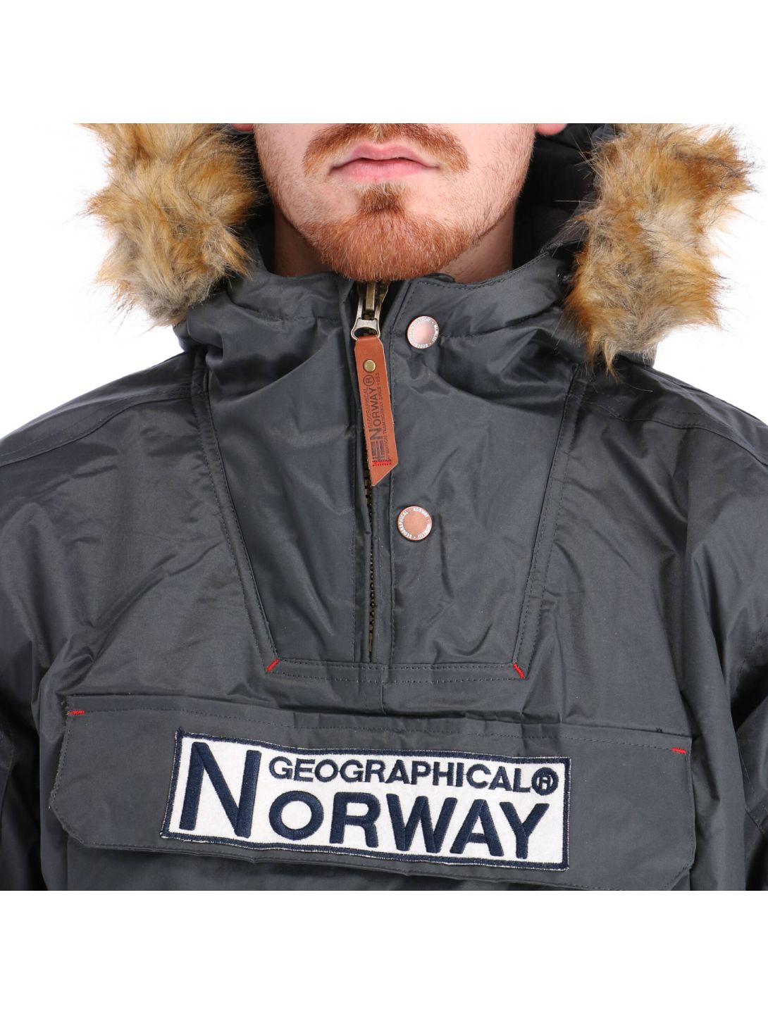 Geographical Norway, Barman Men 068 Bs2 anorak hombres dark gris 