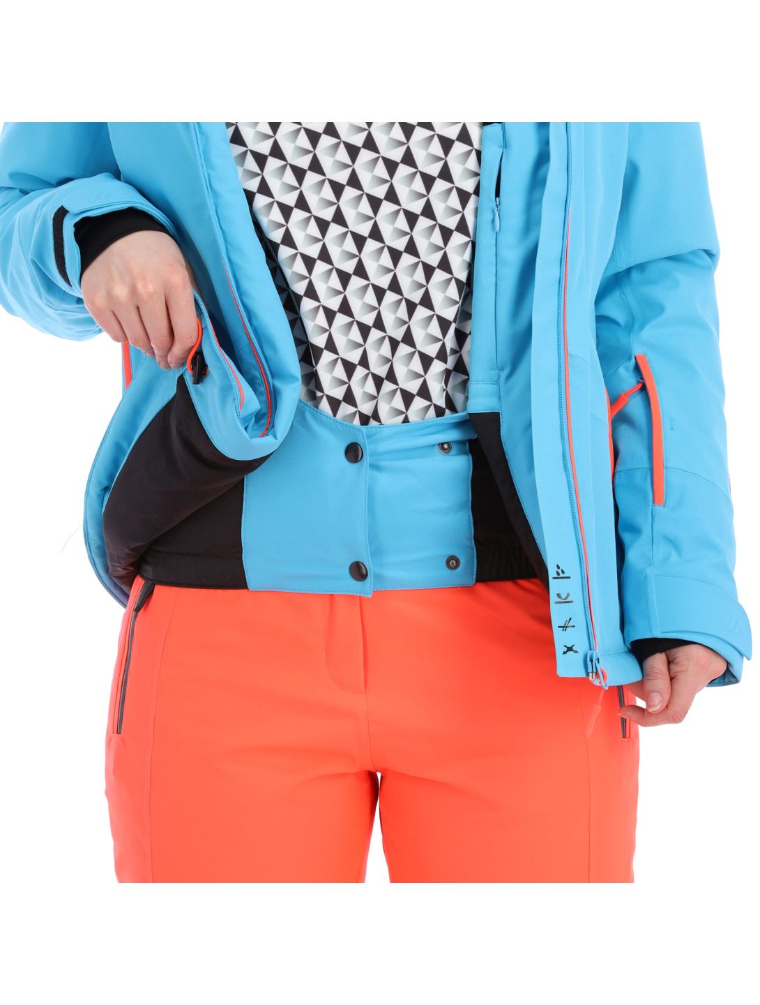 Maier Sports, Coral Edge chaqueta de esquí tallas extra grandes mujeres cyan azul