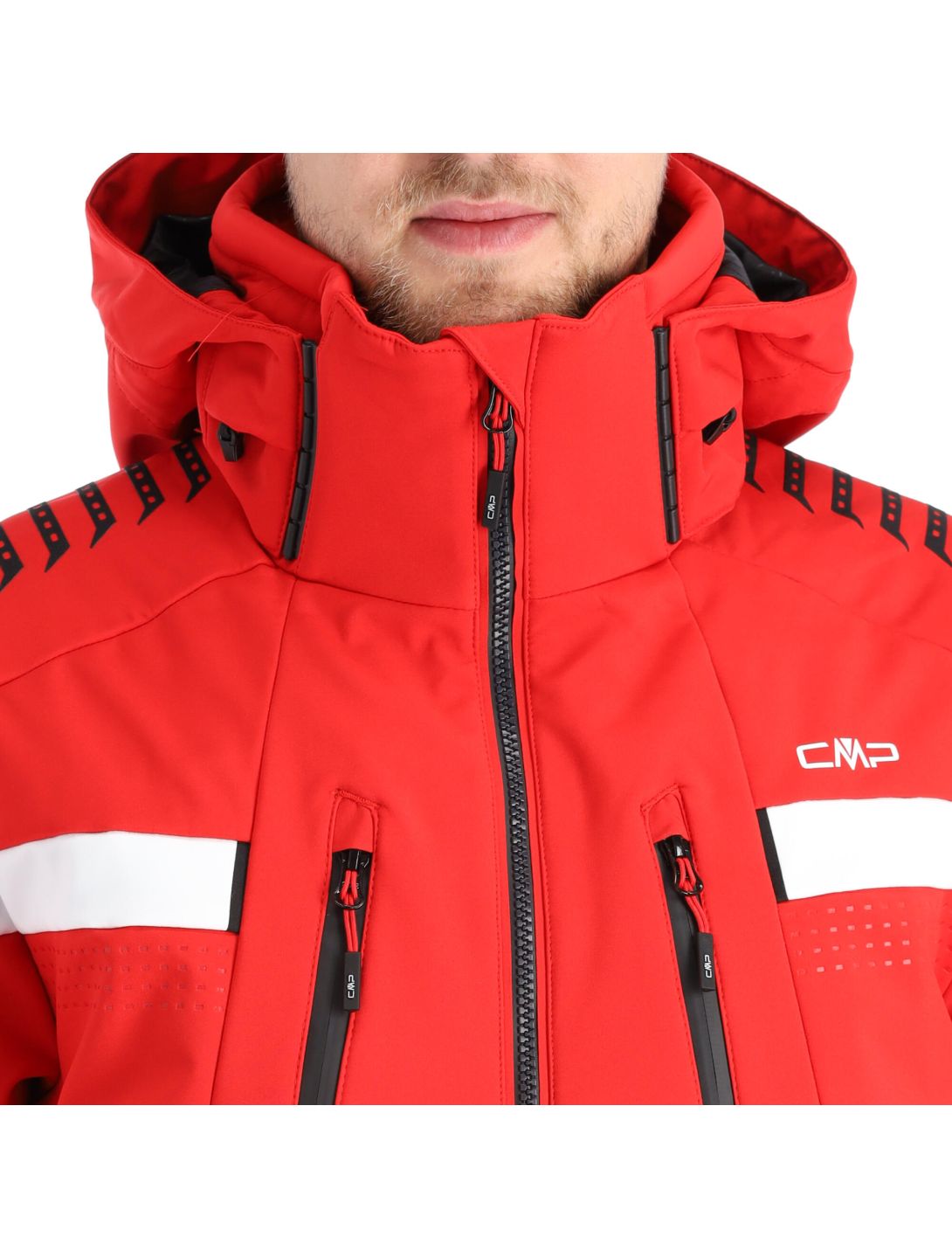 CMP, 30W0327 chaqueta de esquí softshell hombres ferrari rojo