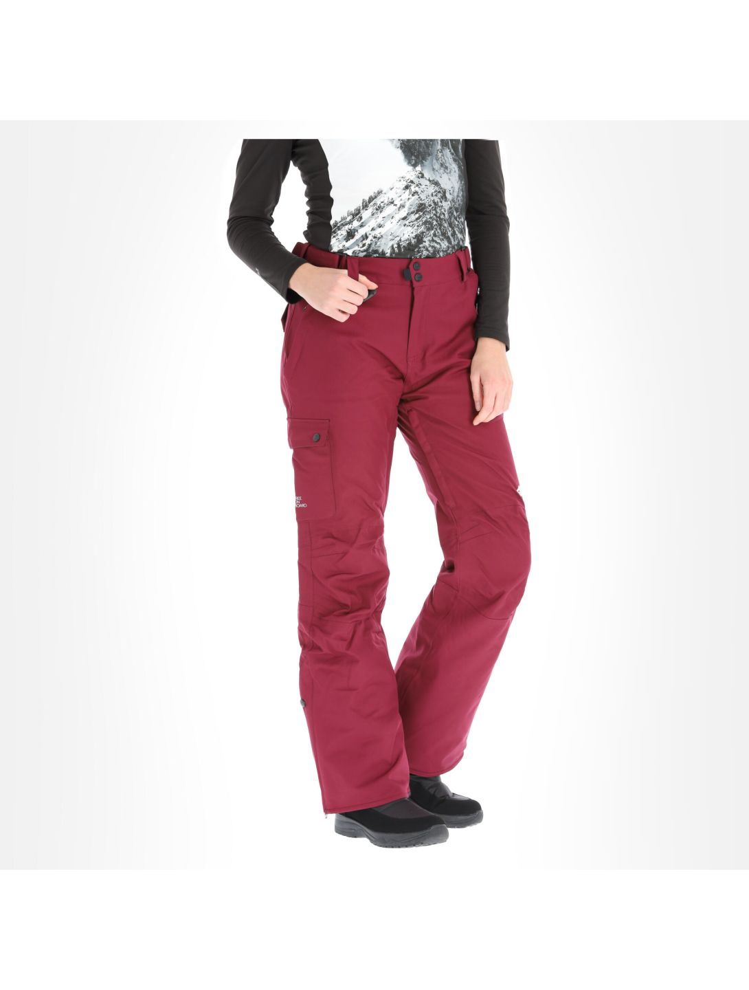 4F, H4Z20-SPDS001 pantalones de esquí mujeres burgundy púrpura 