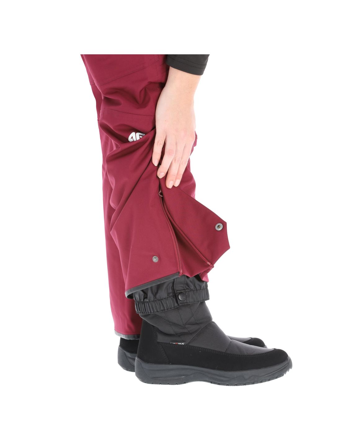 4F, H4Z20-SPDS001 pantalones de esquí mujeres burgundy púrpura 