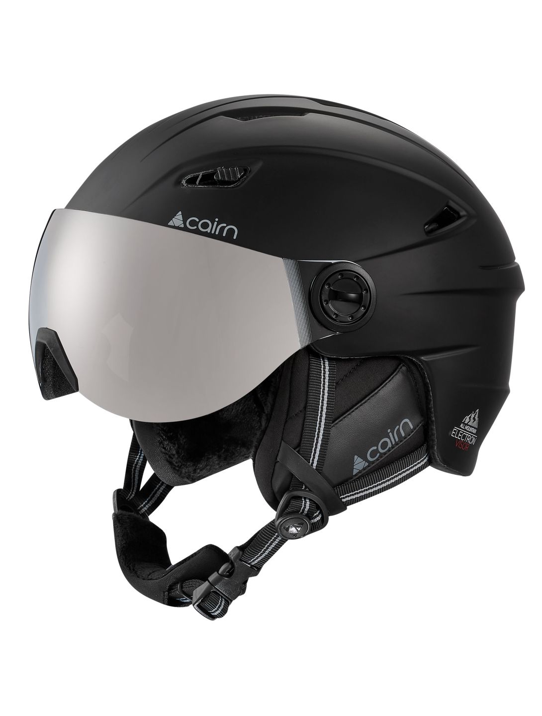 Cairn, Electron visor J (CAT. 3) casco con visera niños mat negro 