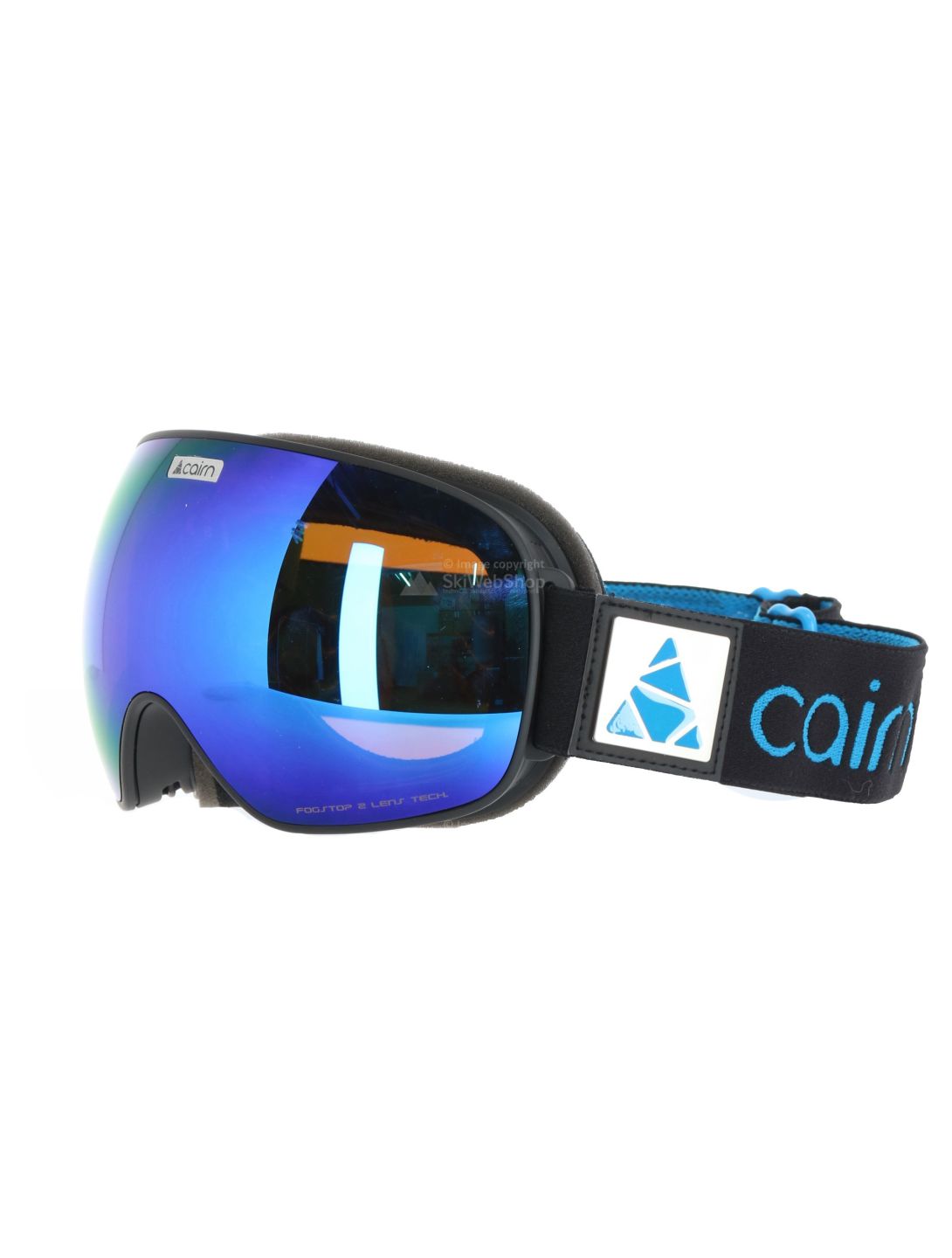 Cairn, Focus Otg gafas de esquí unisex Mat Black Blue Mirror azul, negro 