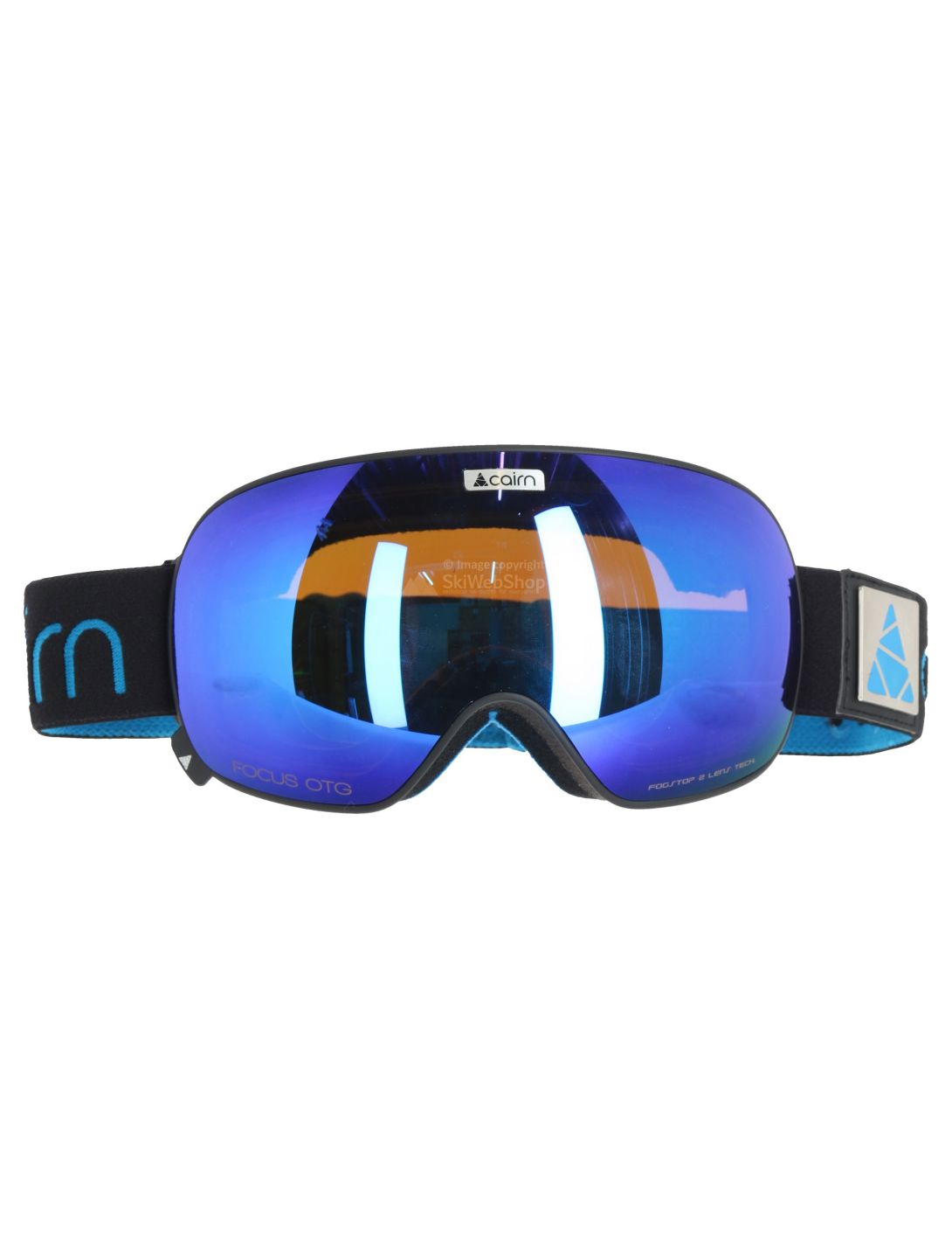 Cairn, Focus Otg gafas de esquí unisex Mat Black Blue Mirror azul, negro 