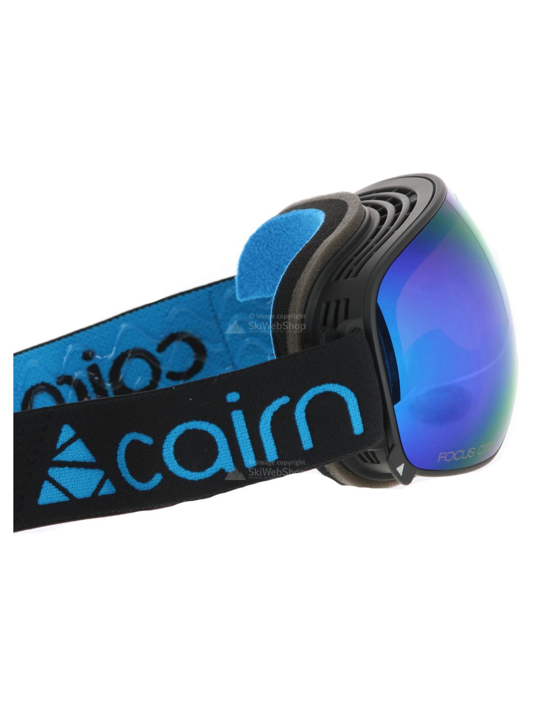 Cairn, Focus Otg gafas de esquí unisex Mat Black Blue Mirror azul, negro 