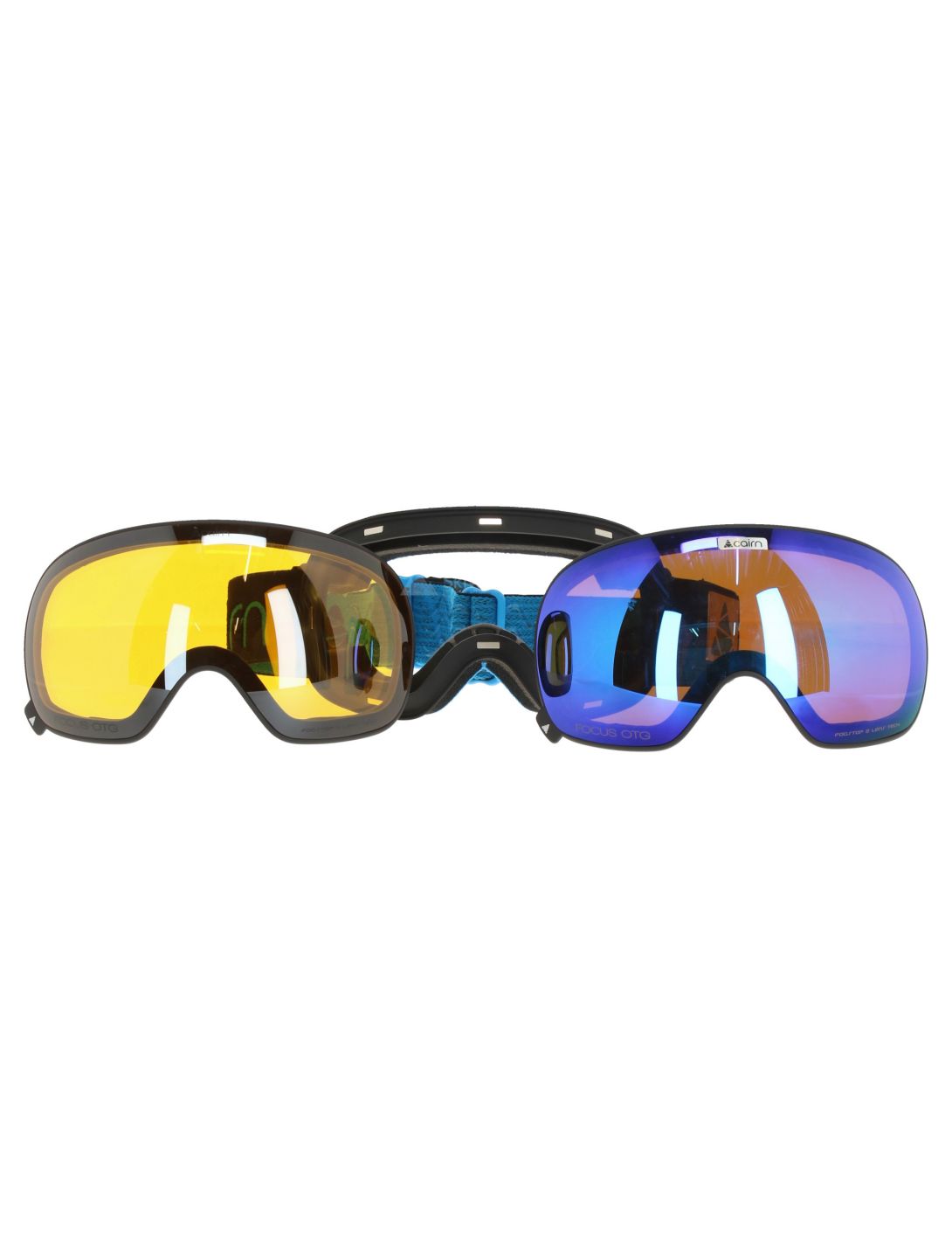 Cairn, Focus Otg gafas de esquí unisex Mat Black Blue Mirror azul, negro 