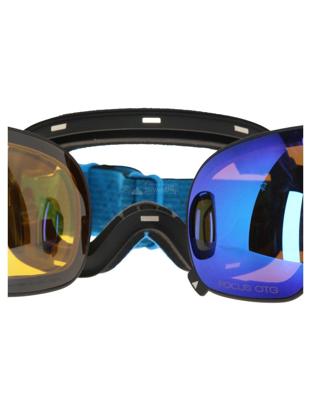 Cairn, Focus Otg gafas de esquí unisex Mat Black Blue Mirror azul, negro 