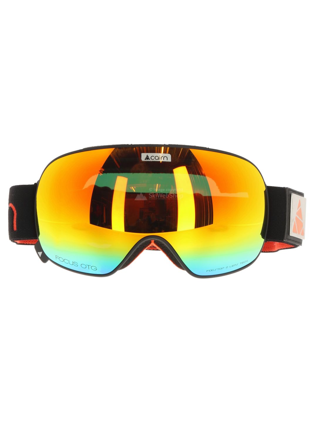 Cairn, Focus Otg gafas de esquí unisex Mat Black Orange Mirror naranja, negro 