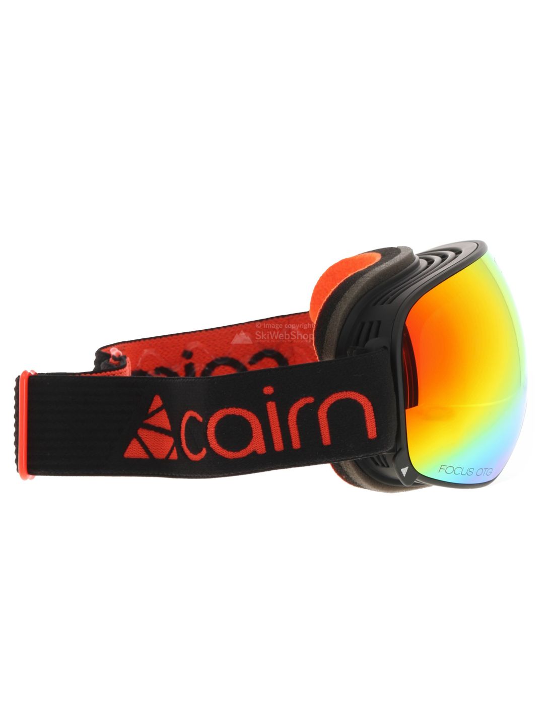 Cairn, Focus Otg gafas de esquí unisex Mat Black Orange Mirror naranja, negro 