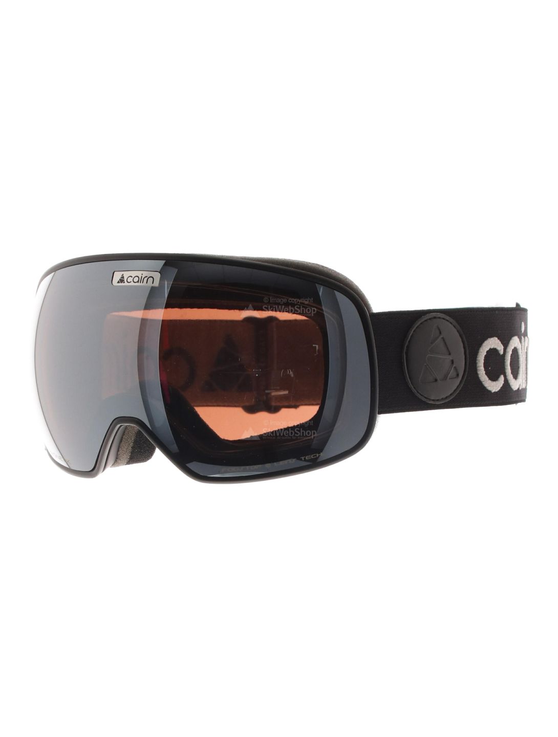 Cairn, Magnetik, ski goggle with interchangeable lenses, black and mat silver 