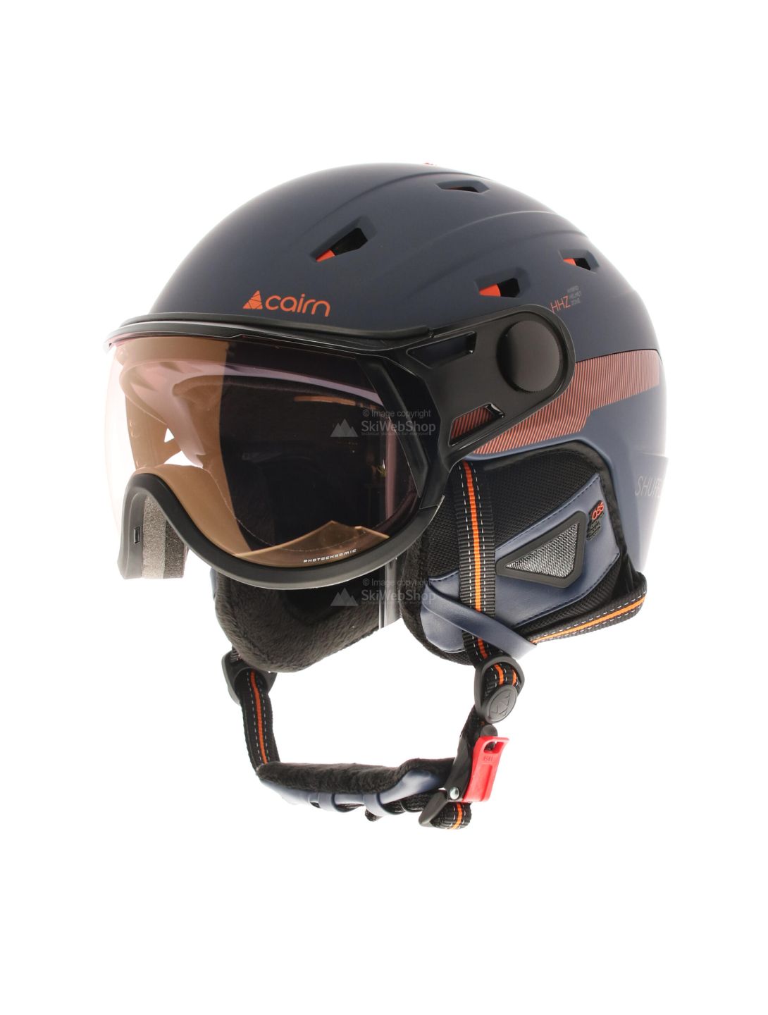 Cairn, Shuffle Visor Evolight NXT, casco con visera, midnight naranja