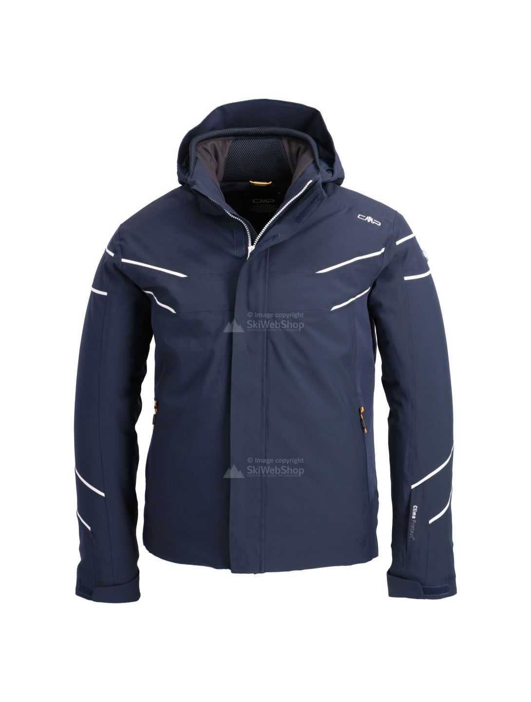 CMP, chaqueta de esquí, hombres, azul/blanco