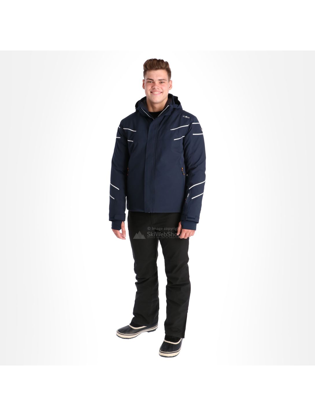 CMP, chaqueta de esquí, hombres, azul/blanco