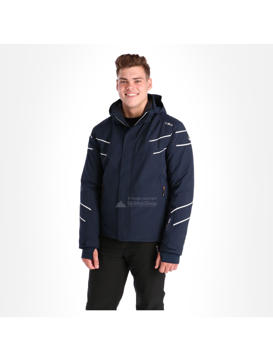 CMP, chaqueta de esquí, hombres, azul/blanco