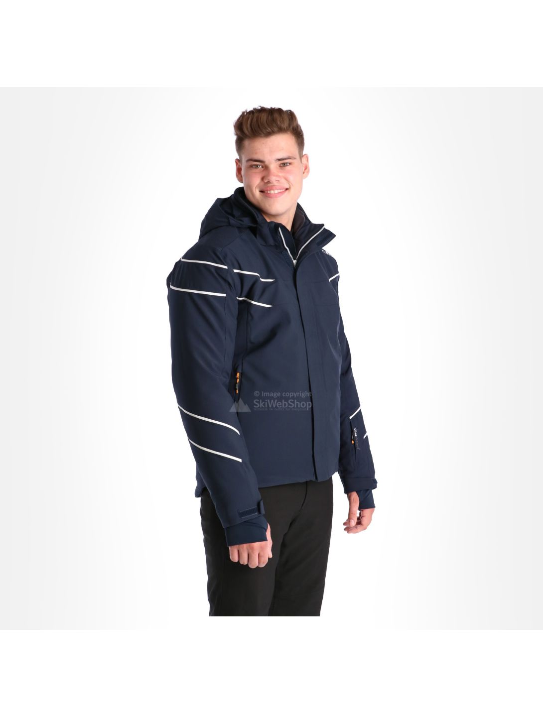 CMP, chaqueta de esquí, hombres, azul/blanco