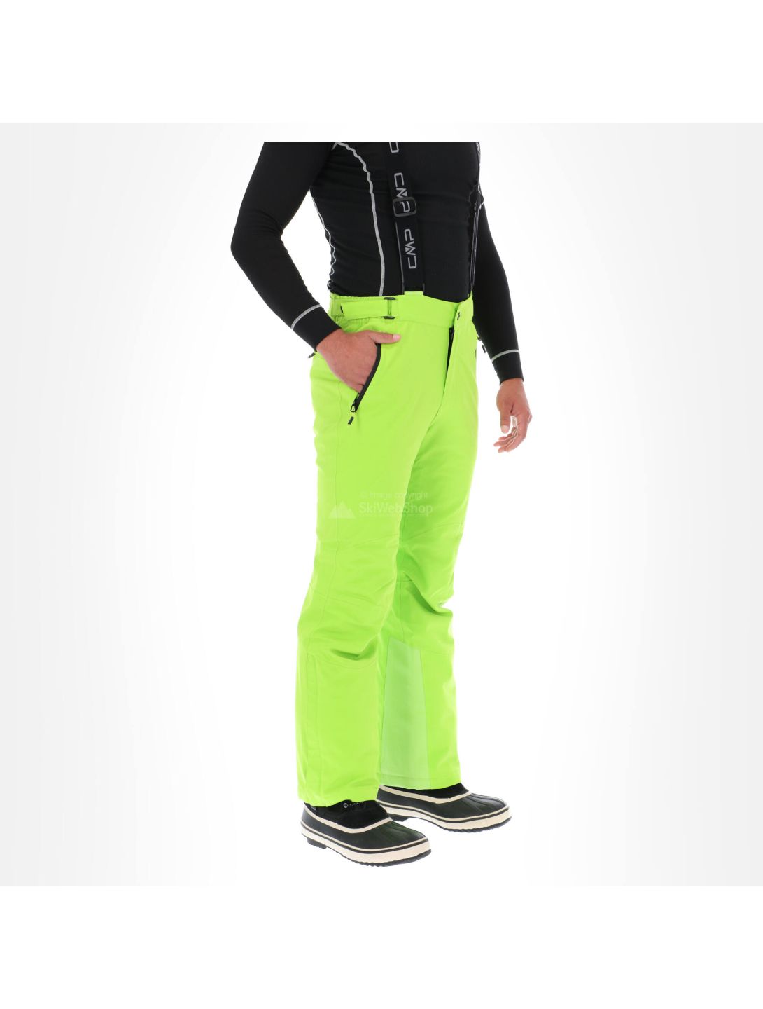 CMP, Ski pants, pantalones de esquí, hombres, lime verde