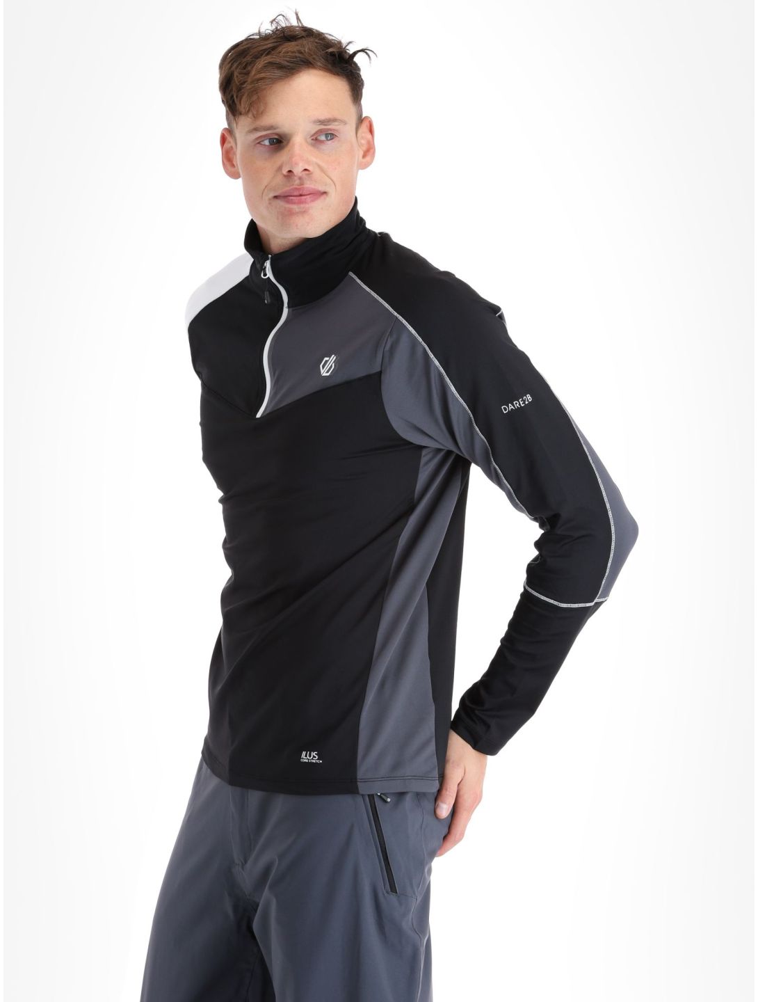 Dare2b, Dignify II Core Stretch jersey hombres Black / Ebony gris, negro 