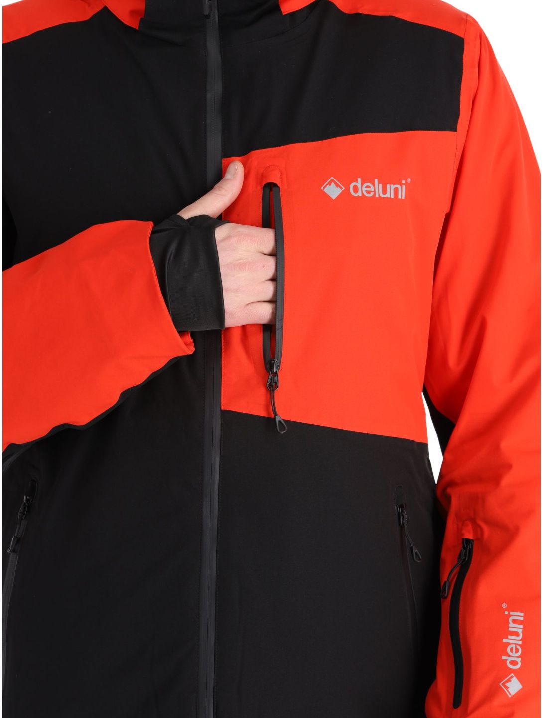 Deluni, Icerocker Plus chaqueta de esquí hombres Black / Red negro, rojo 