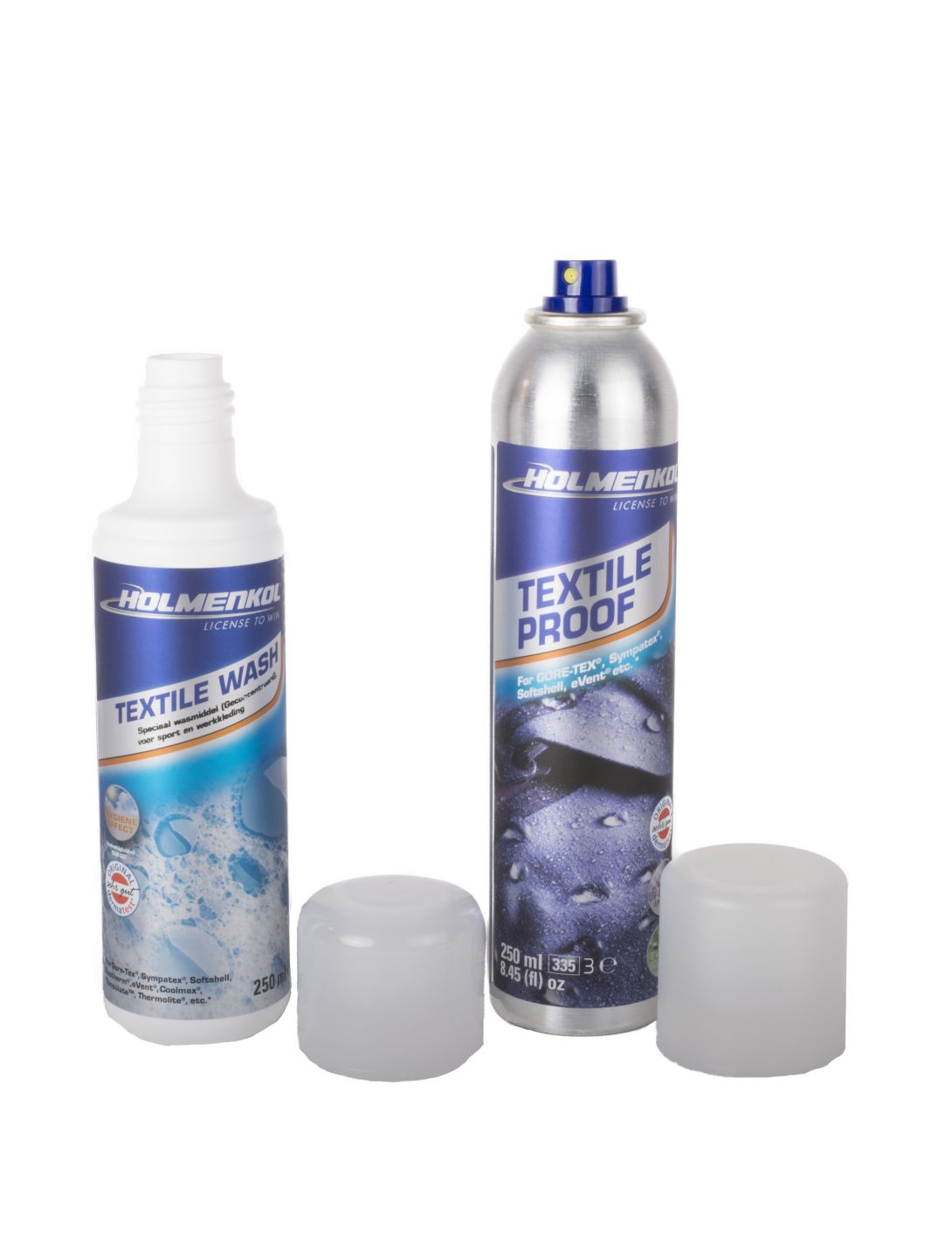 Holmenkol, detergente y aerosol para textiles, set de lavado