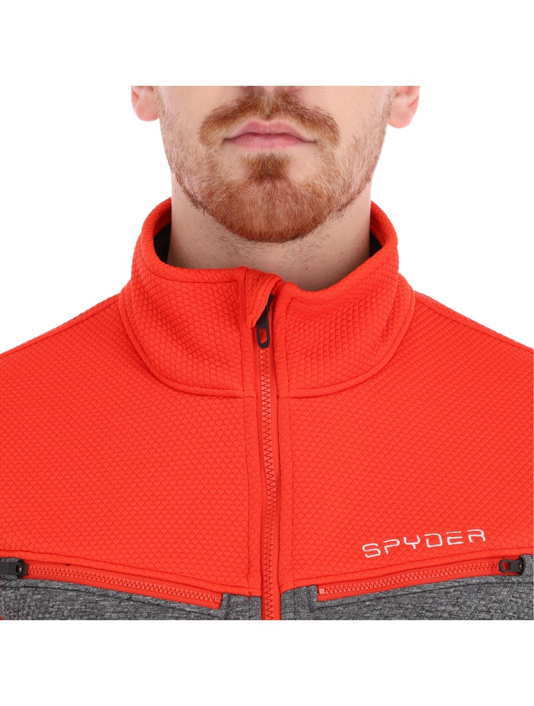 Spyder, Wengen Encore Full Zip chaleco hombres volcano rojo