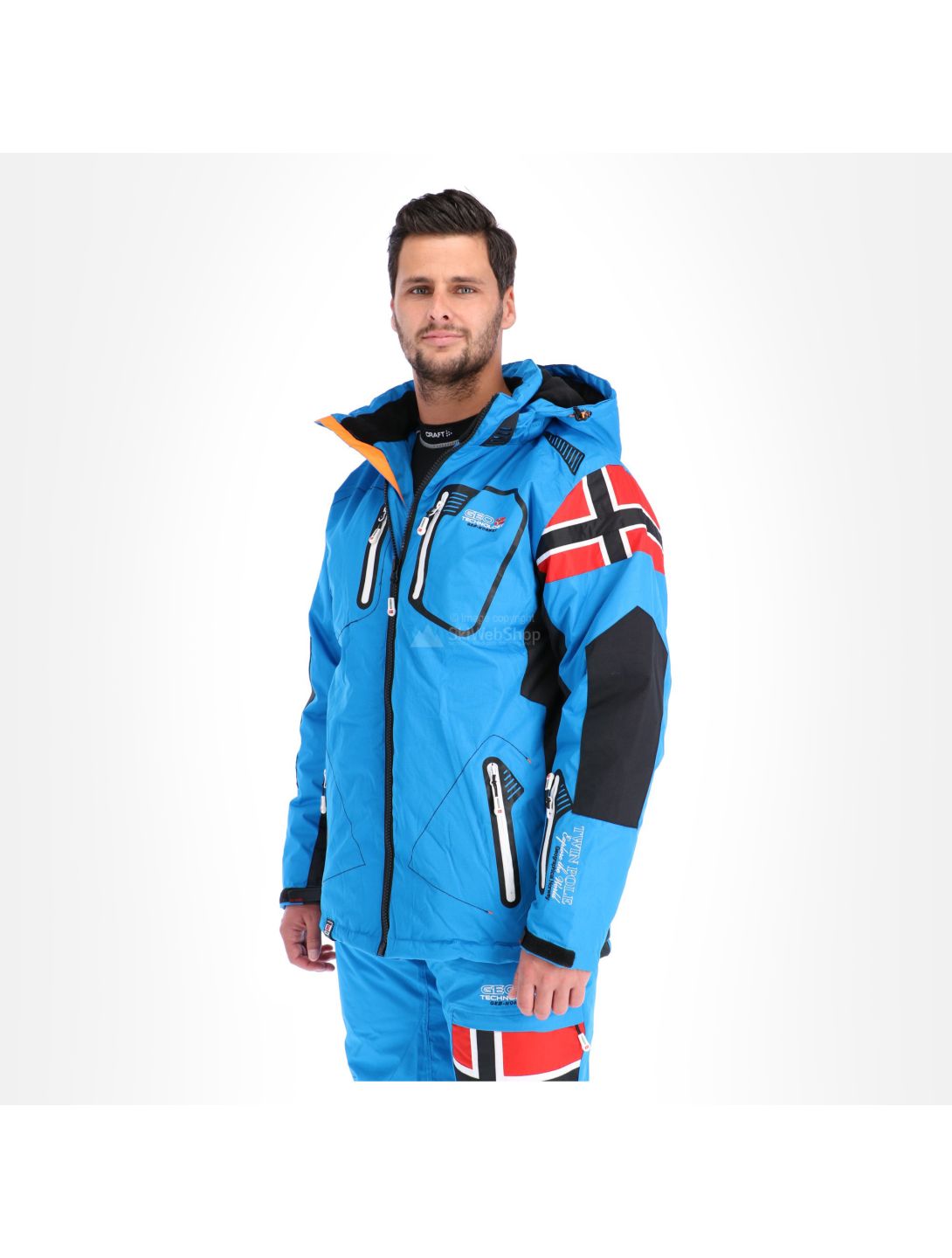 Geographical Norway, Warrior chaqueta de esquí, hombres, azul