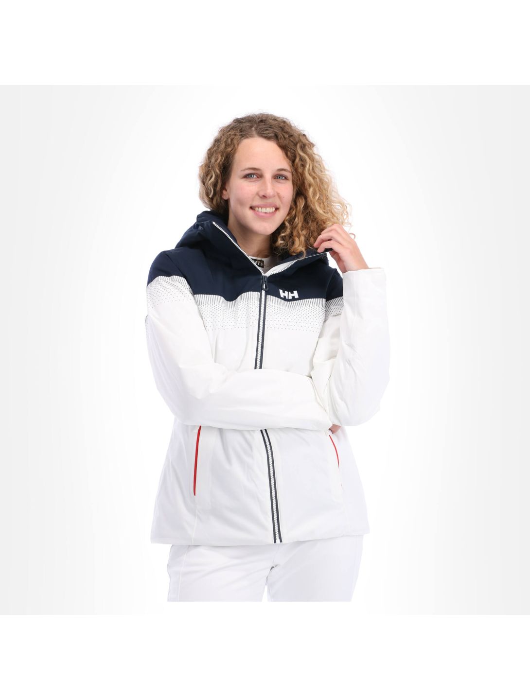 Helly Hansen, Motionista lifaloft, chaqueta de esquí, mujeres, blanco