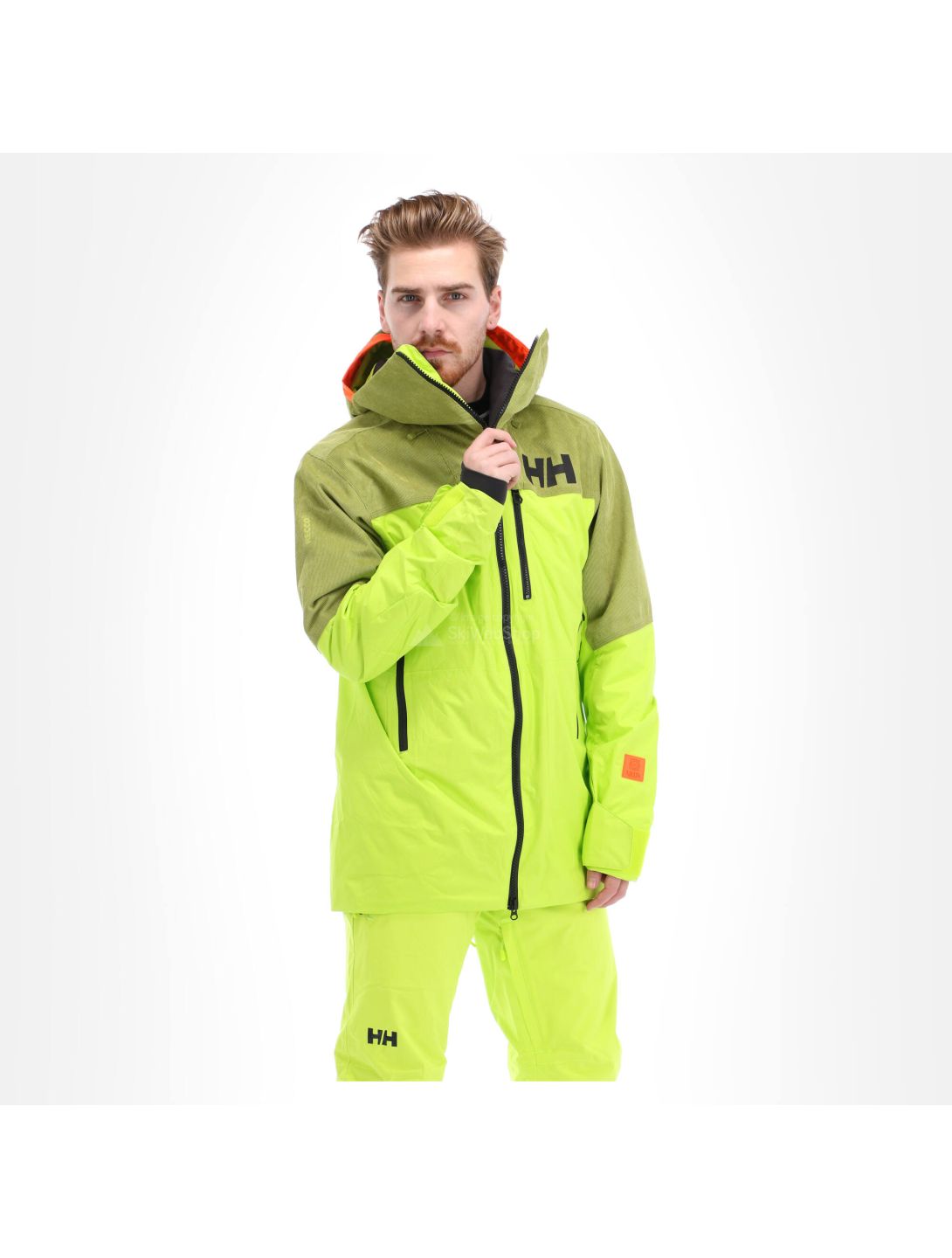 Helly Hansen, Straightline lifaloft, chaqueta de esquí, hombres, azid lime verde