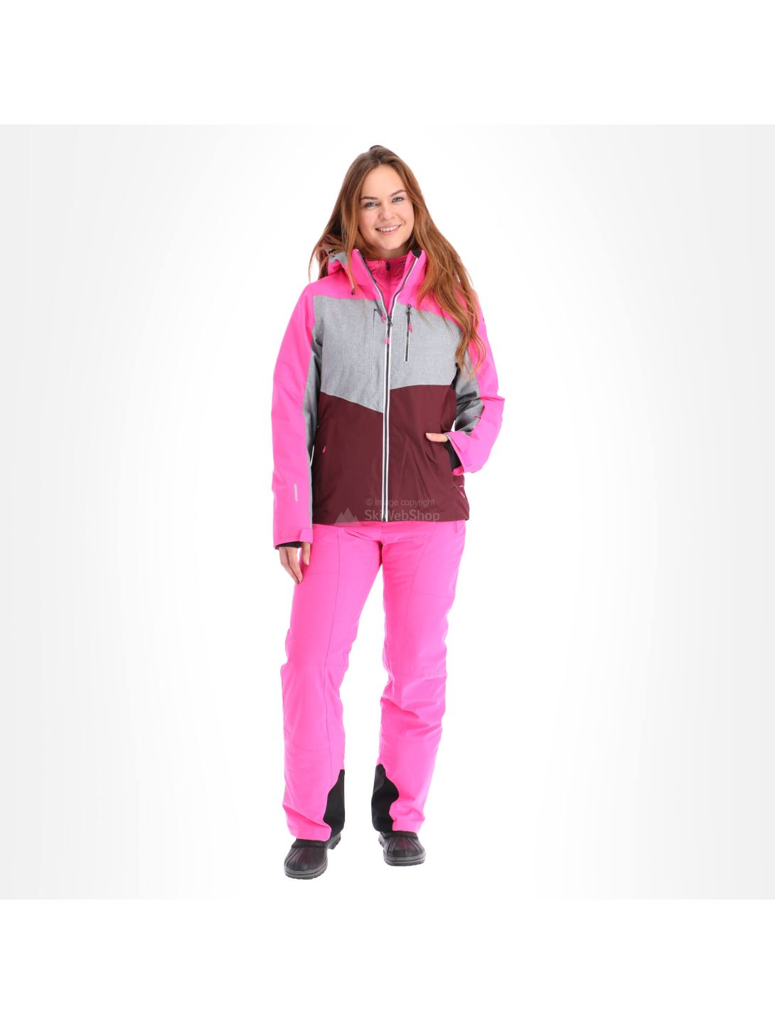 Icepeak, Calion, chaqueta de esquí, mujeres, gris/rosa