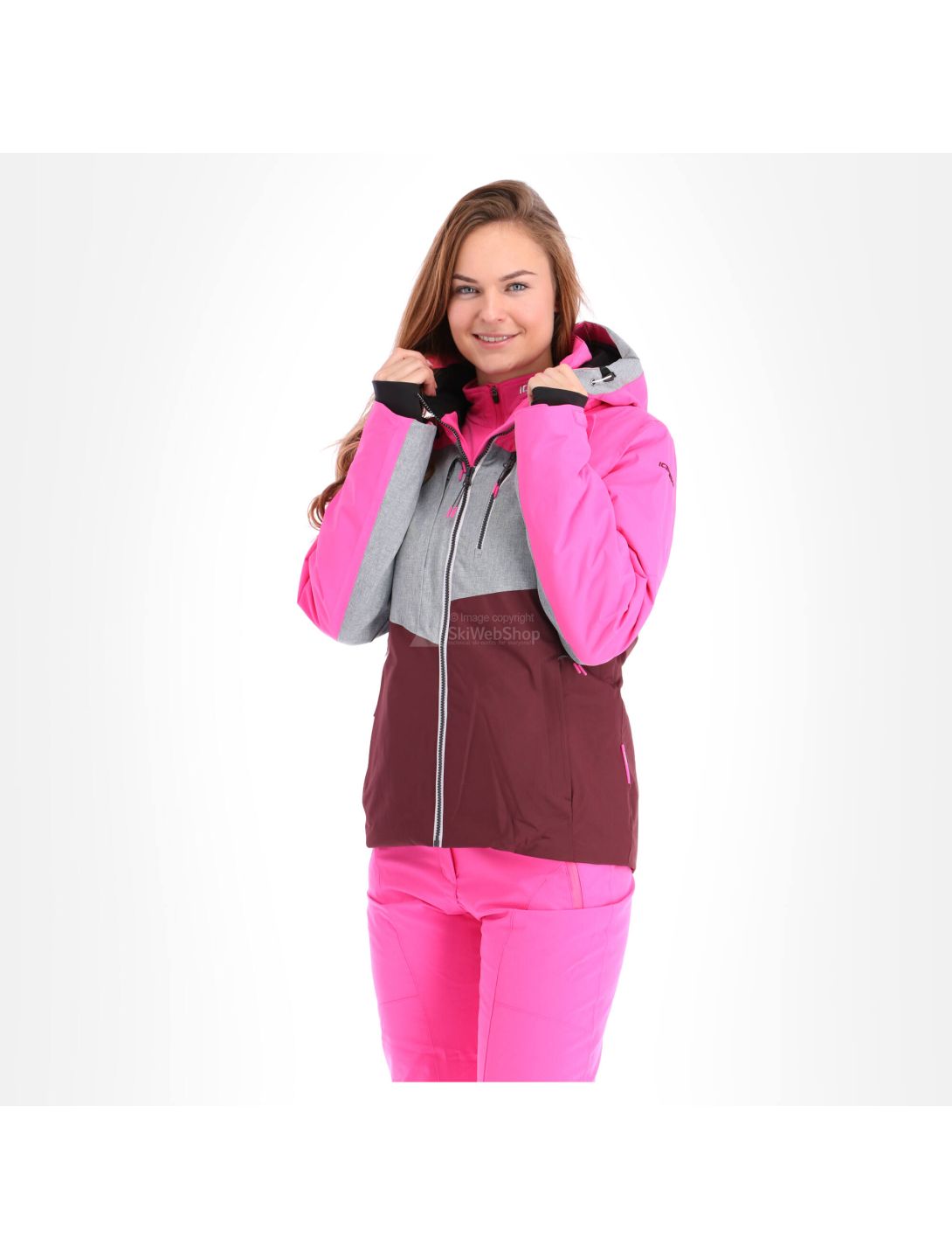 Icepeak, Calion, chaqueta de esquí, mujeres, gris/rosa