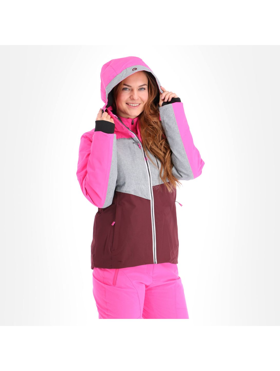 Icepeak, Calion, chaqueta de esquí, mujeres, gris/rosa