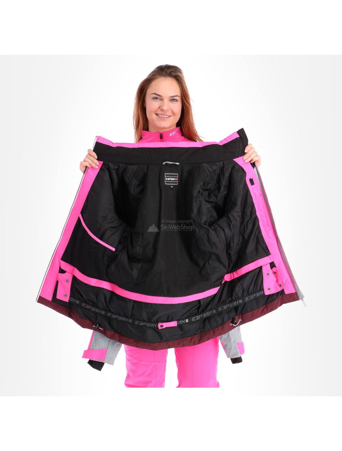 Icepeak, Calion, chaqueta de esquí, mujeres, gris/rosa