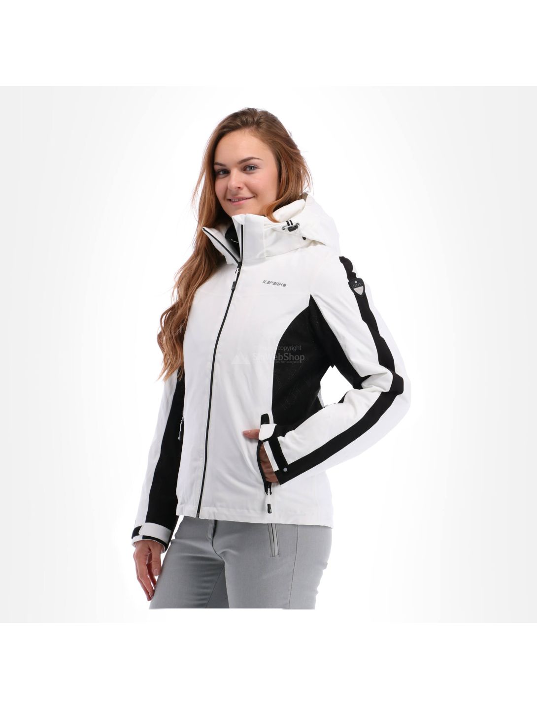 Icepeak, Florence, chaqueta de esquí, mujeres, blanco