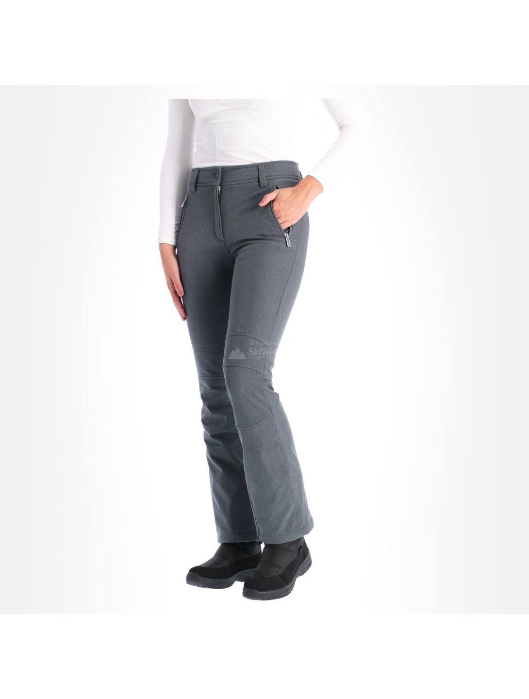 Icepeak, Outi, pantalones de esquí softshell, mujeres, lead gris