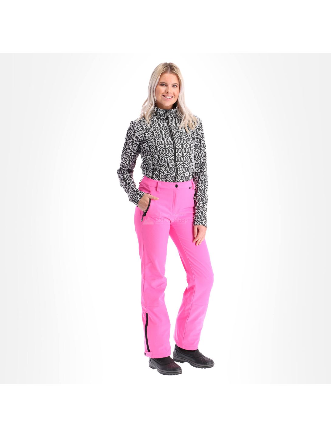 Icepeak, Riksu pantalones de esquí softshell mujeres hot rosa