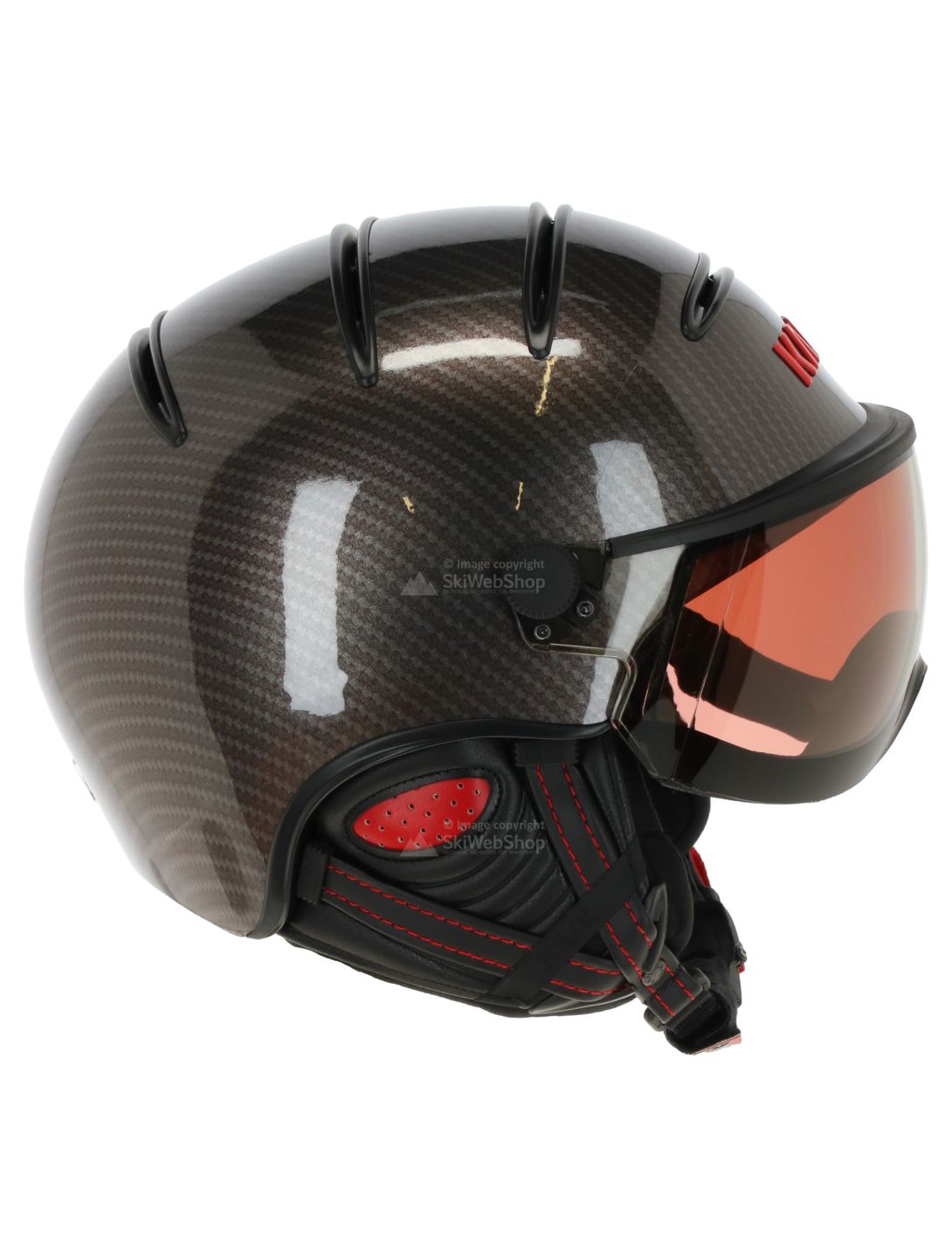 Kask, Elite pro, casco con visera, carbon negro