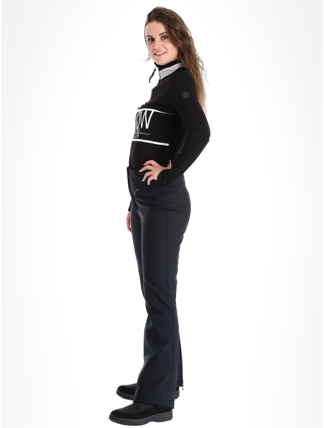 Kelly, Liz pantalones de esquí softshell mujeres Black negro 