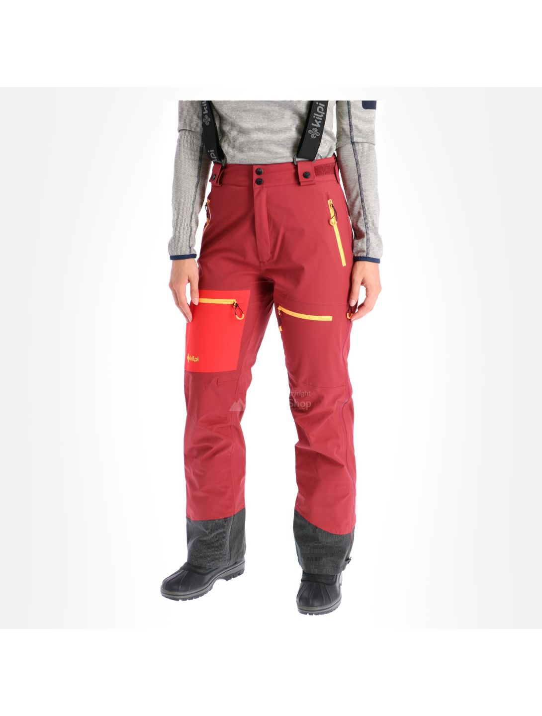 Bib - Pantalones de esquí de nieve, resistentes al viento, impermeables,  para trabajo al aire libre, con rodillas reforzadas, pantalones de nieve de