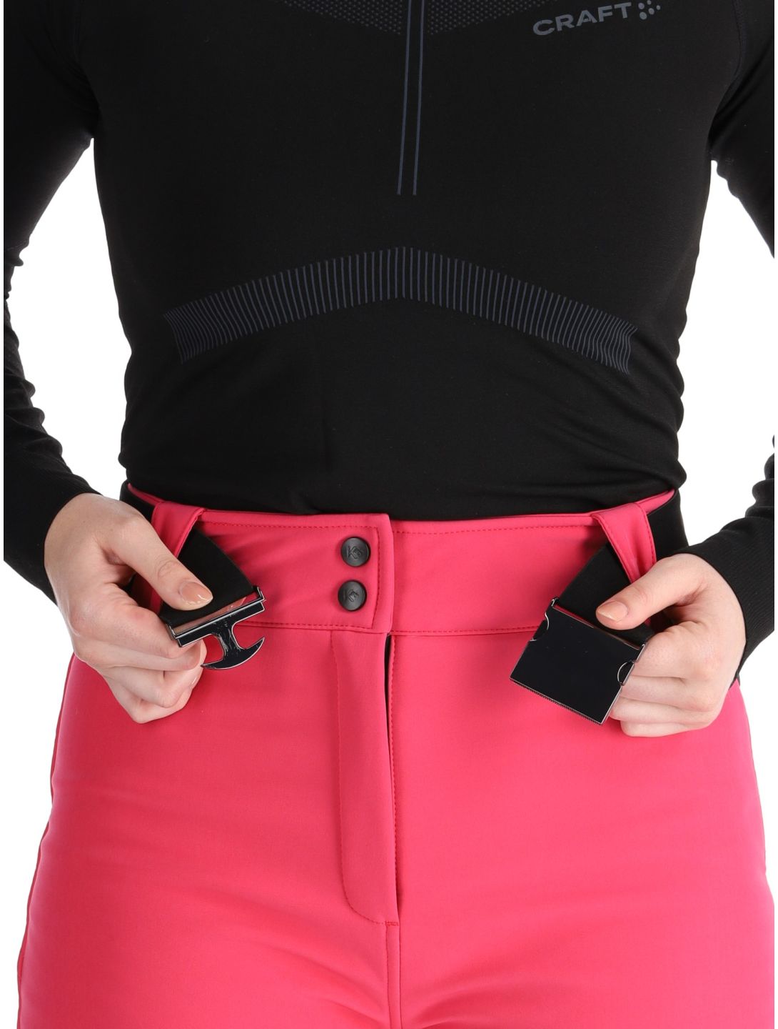 Kou Sportswear, Frost Flare Pants pantalones de esquí softshell mujeres Pink rosa 