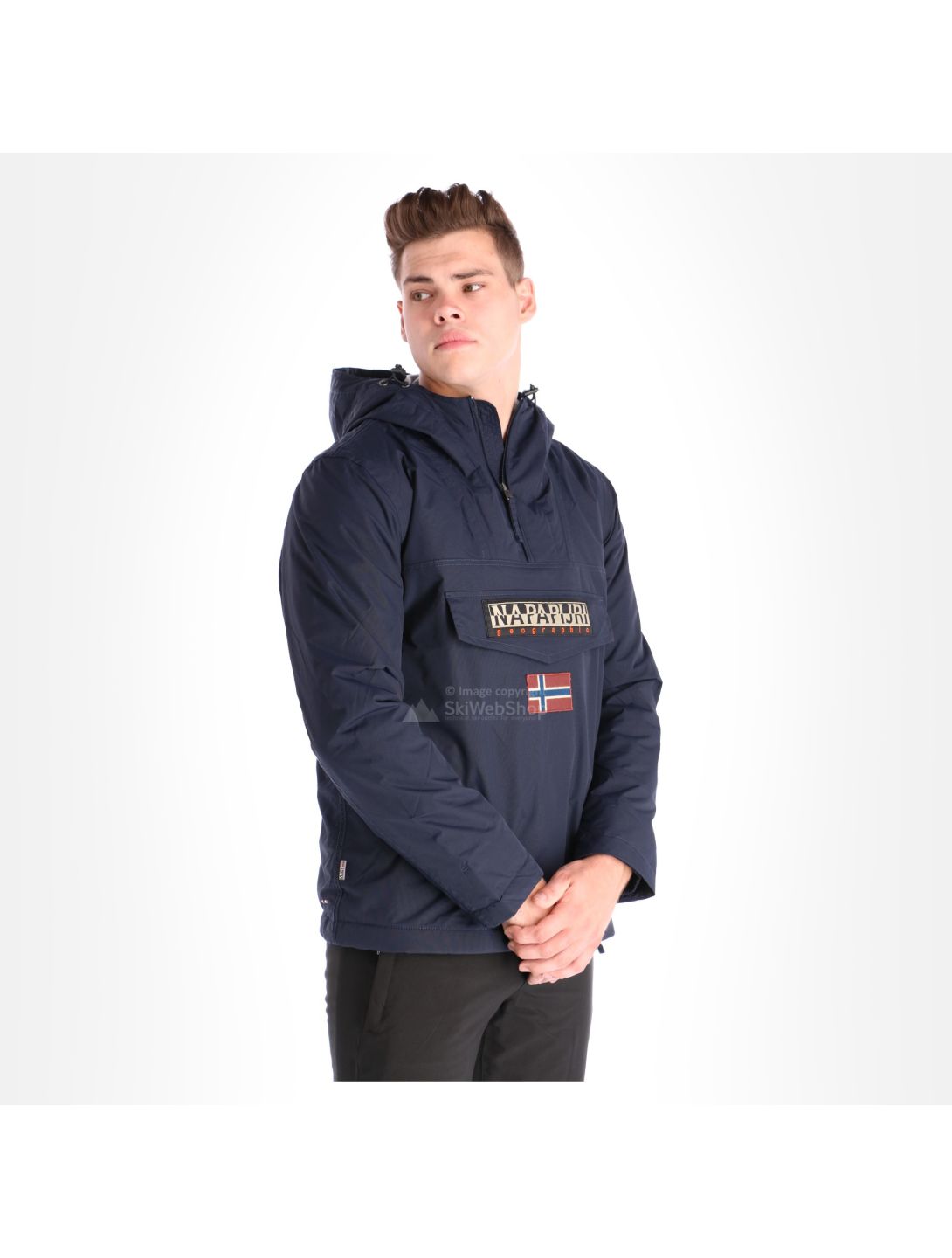 Napapijri, Rainforest anorak, chaqueta de invierno, hombres, navy azul