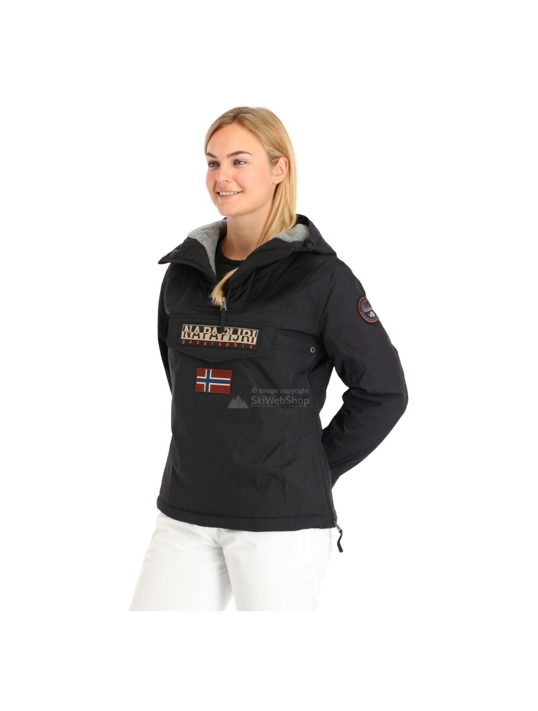 Napapijri, Rainforest pocket 2 anorak, chaqueta de invierno, mujeres, negro