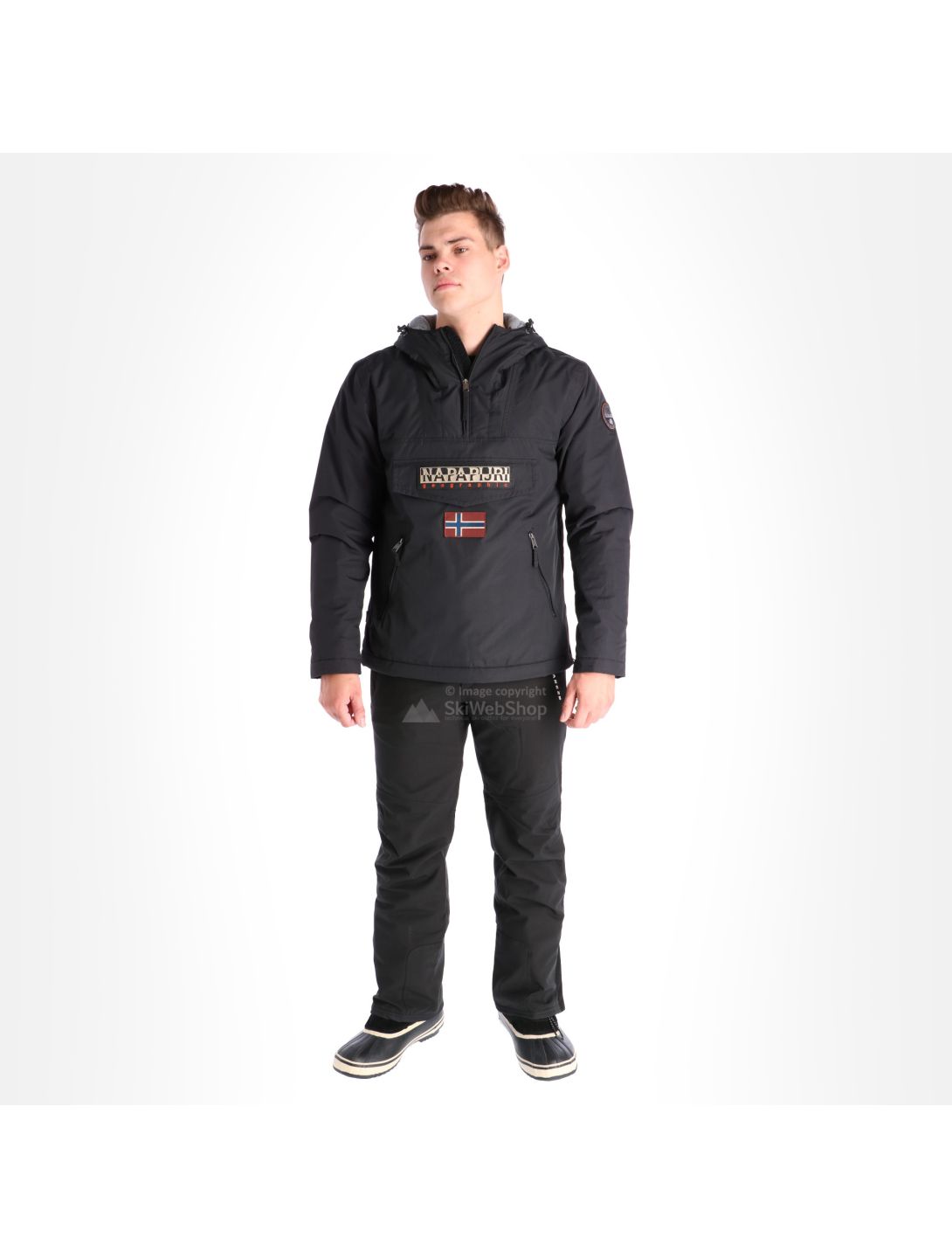 Napapijri, Rainforest pocket anorak, chaqueta de invierno, hombres, negro