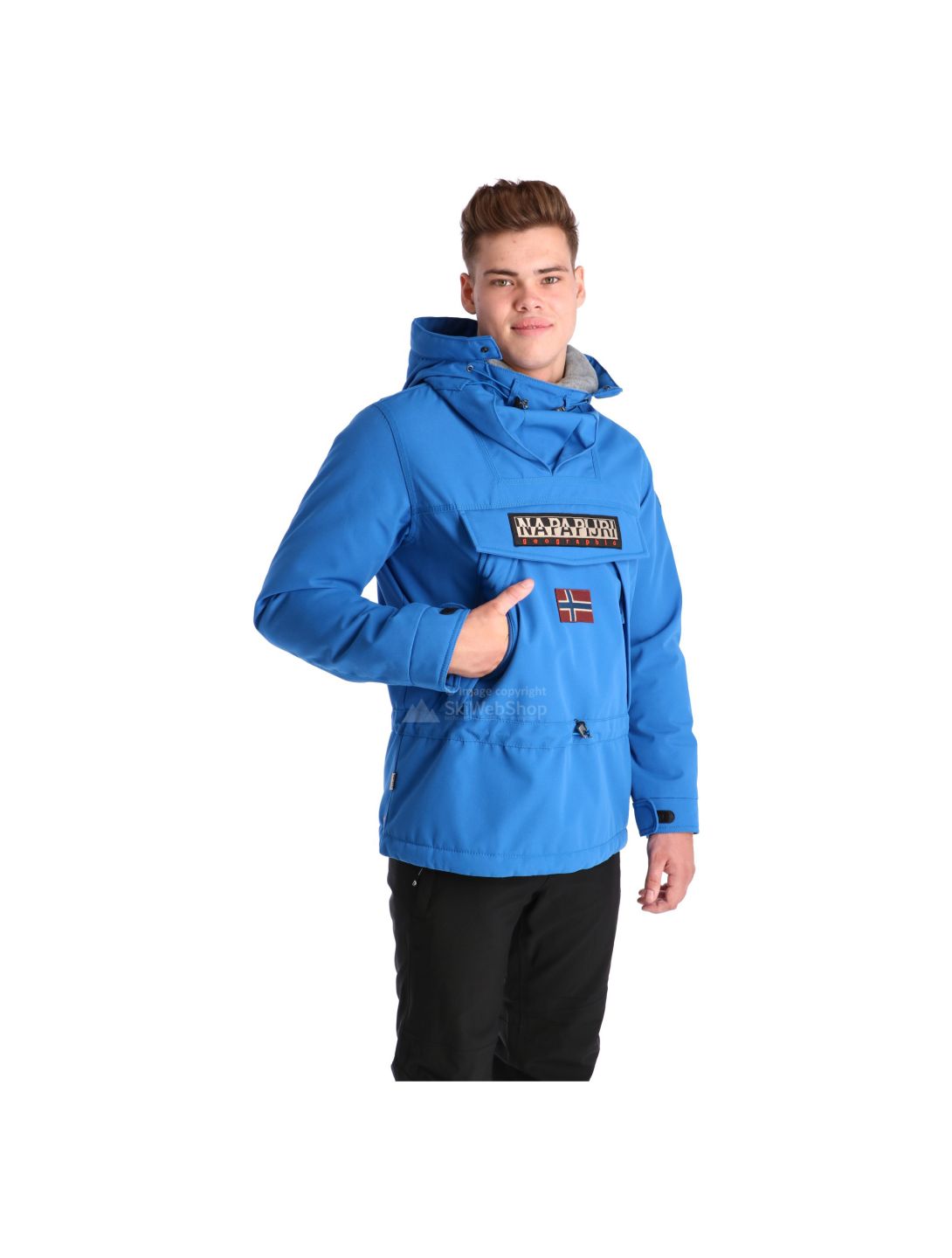 Napapijri, Skidoo anorak, chaqueta de esquí, hombres, plastic azul