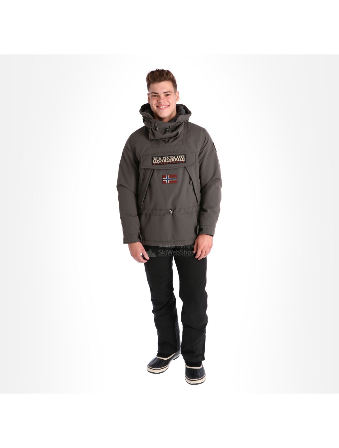 Napapijri, Skidoo anorak, chaqueta de esquí, hombres, gris sólido