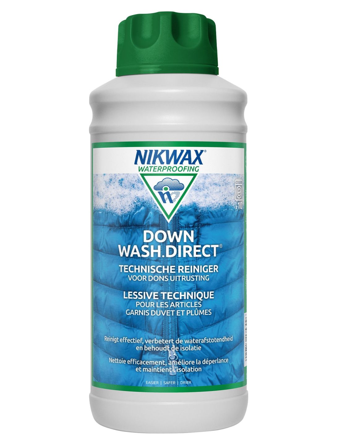 Nikwax, Down Wash Direct lavado para ropa de piel de esquí y de aire libre, 1L, producto de mantenimiento