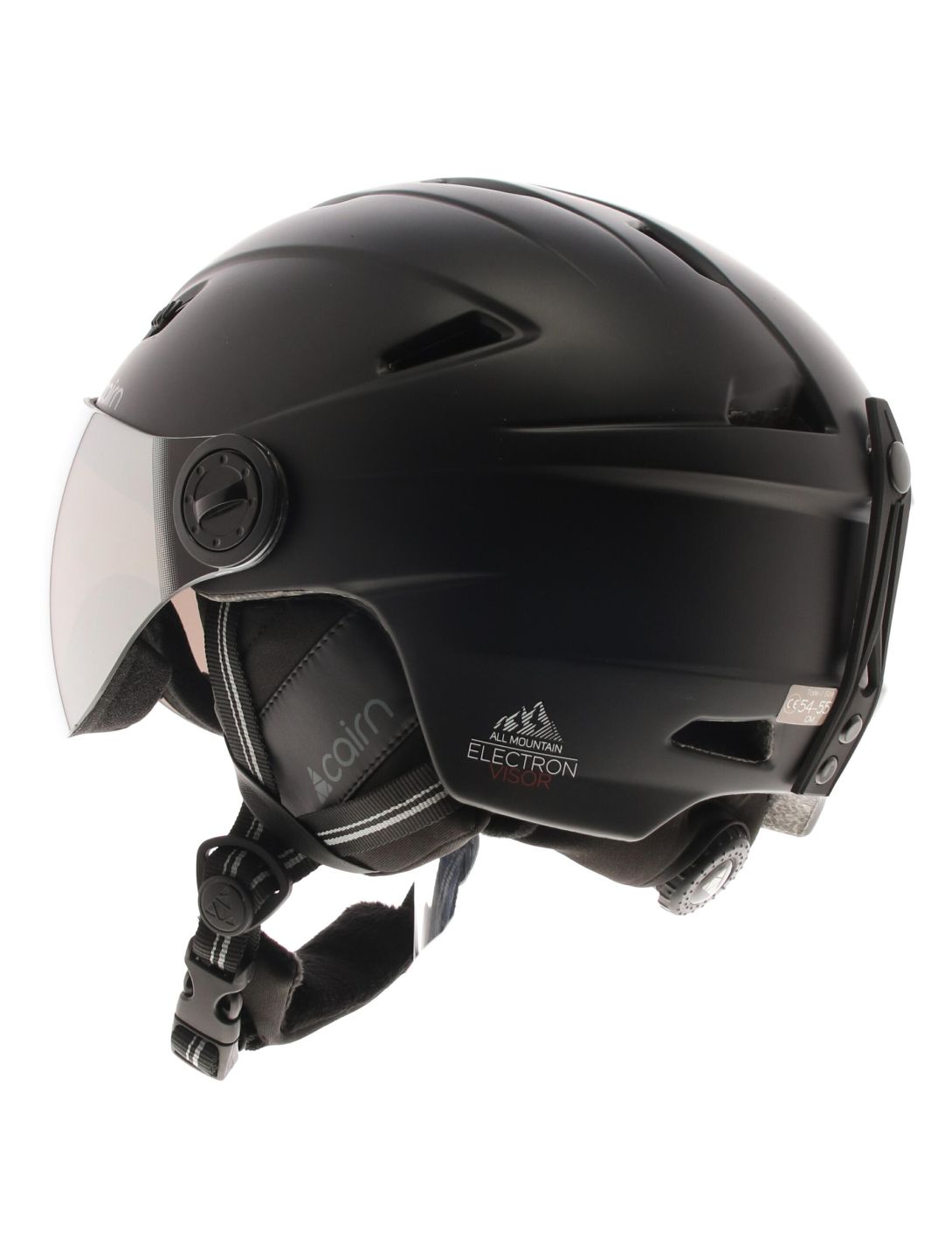 Cairn, Electron visor J (CAT. 3) casco con visera niños mat negro 