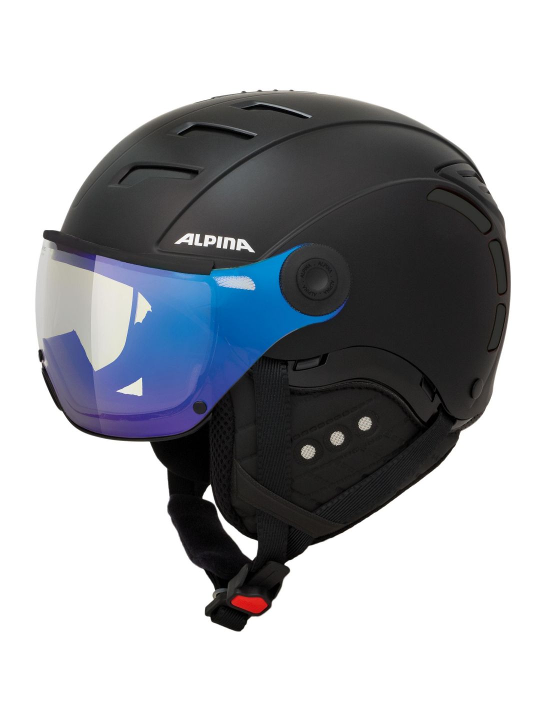 Alpina, Jump 2.0 VM casco con visera unisex black matt negro 