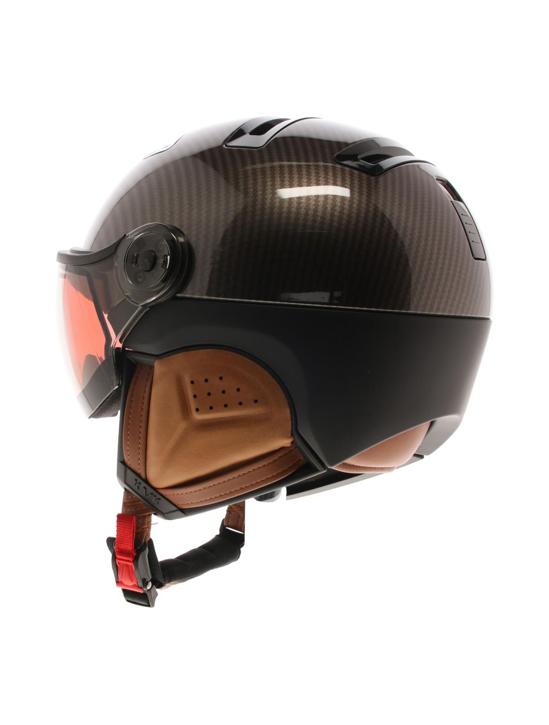 Kask, Piuma-R Elite casco con visera unisex Carbon/Brown marrón, negro 