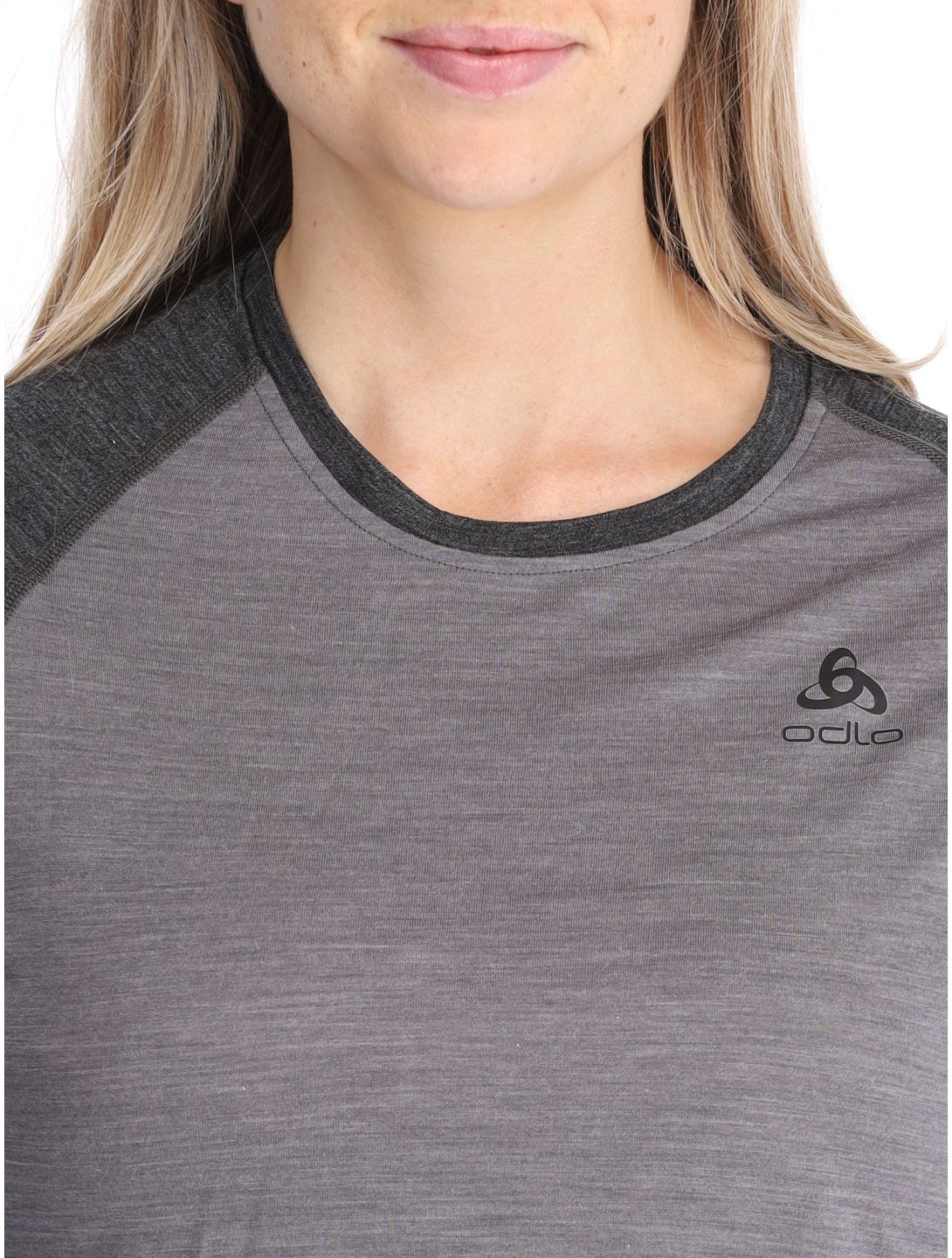 Odlo, Natural Performance PW 150 camisa termoactiva mujeres Grey Melange - Dark Grey Melange gris 