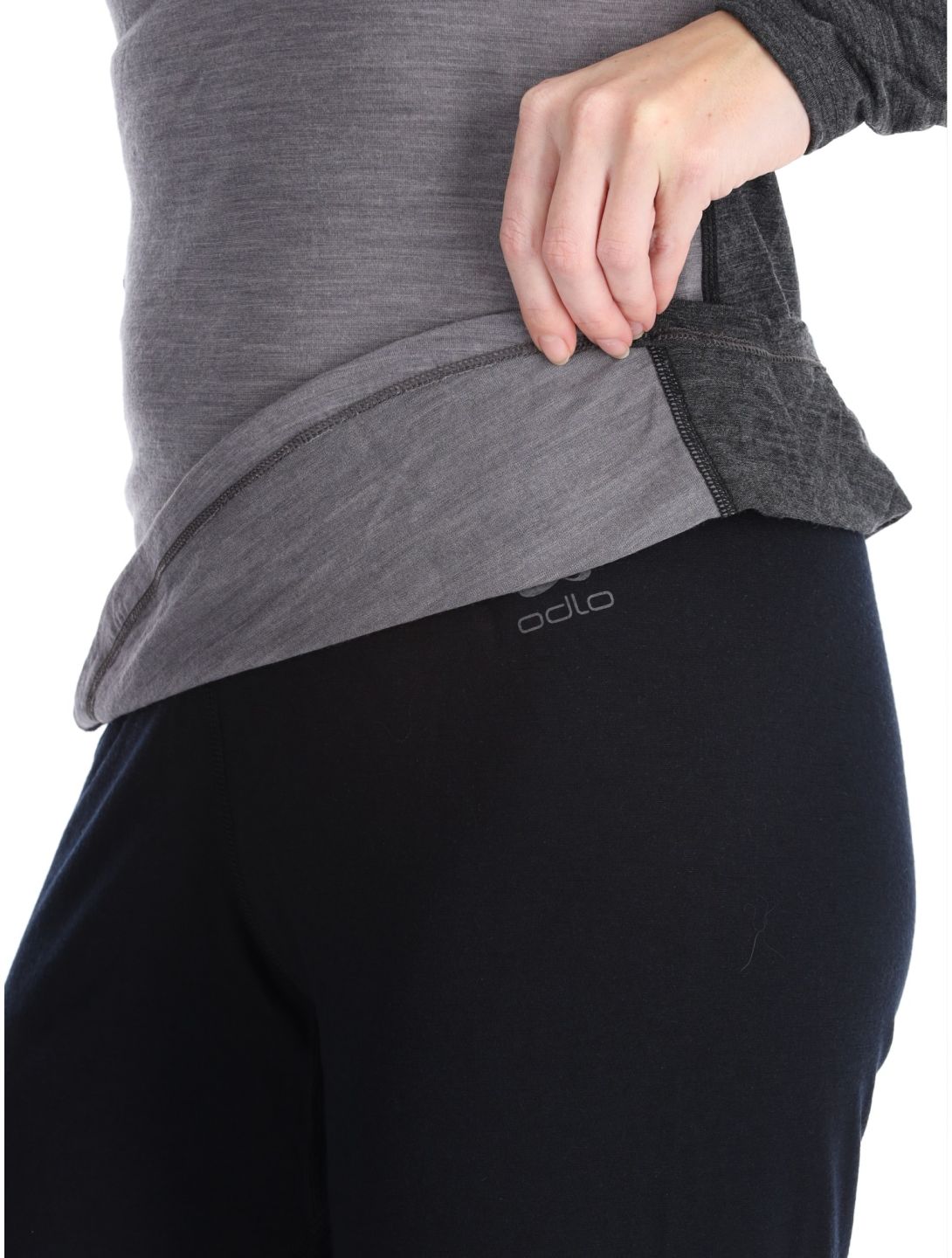 Odlo, Natural Performance PW 150 camisa termoactiva mujeres Grey Melange - Dark Grey Melange gris 