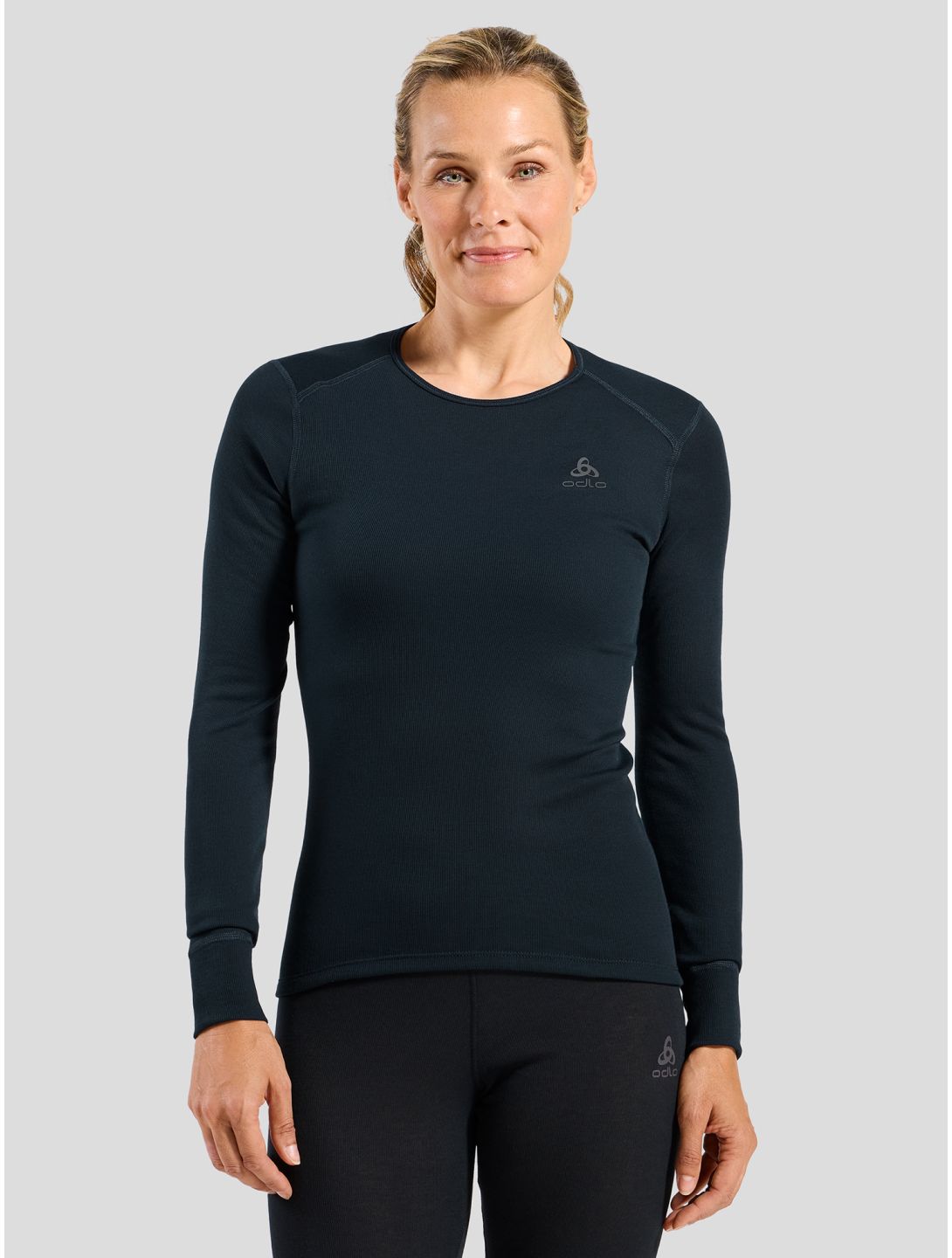 Odlo, Active Warm Eco camisa termoactiva mujeres Dark Sapphire azul 